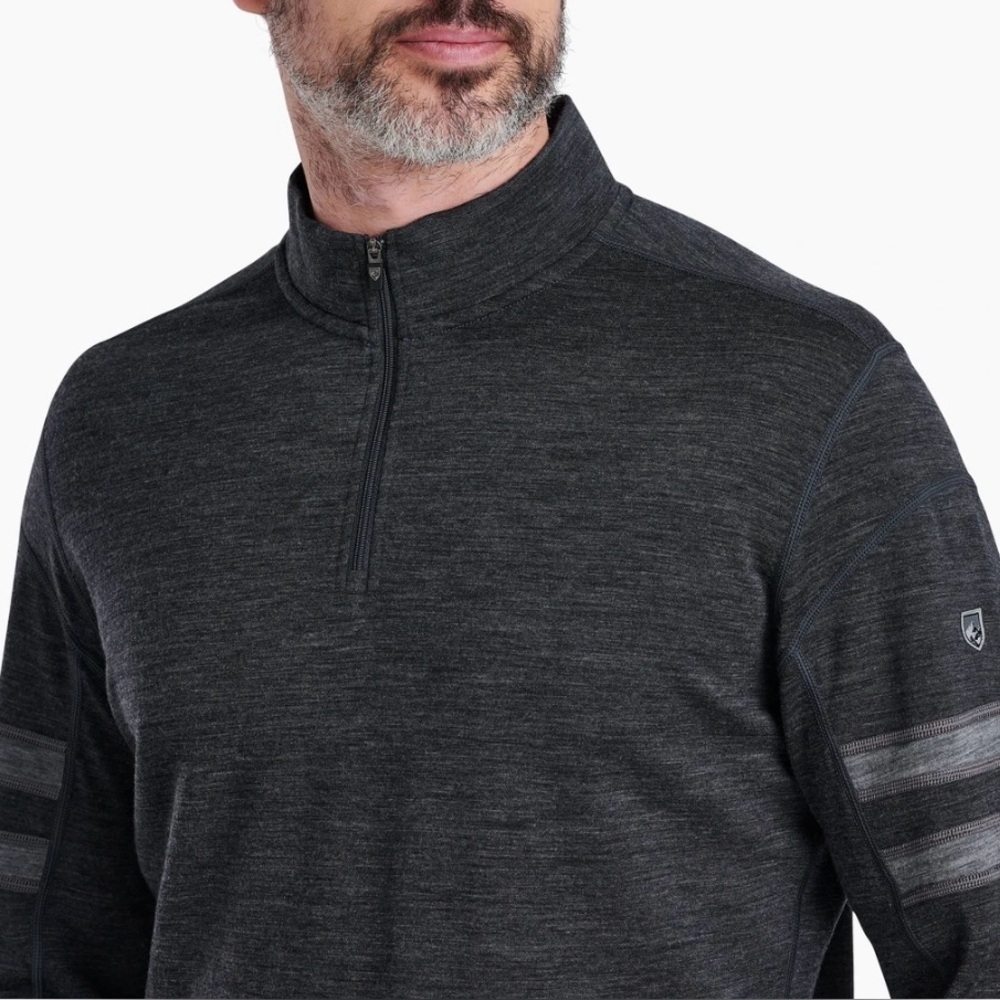 Mens Kuhl Team Merino Wool Quarter Zip Sweater Medium Like NEW